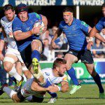 Sean O'Brien on the charge for Leinster against Castres