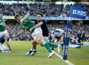 Ireland's stand-in skipper was denied a try here, but touched down later on as Joe Schmidt's side beat Scotland in the Six Nations' clash at the Aviva Stadium