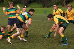 Trinity grammar School in action in Australia (TGS is in the yellow and green)