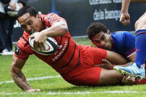Hosea Gear scored a hat-trick of tries as Toulouse thumped Grenoble 38-8 on the final day of the Top 14 season