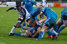 Italy and France doing battle during the 2014 Women's Six Nations