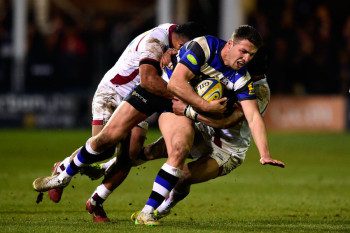 Sam Burgess found the going difficult once more against Sale. 