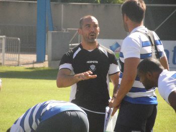 Joe El-Abd talks tactics during training