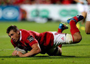 Munster's CJ Stander scores their second try of the game v Treviso ©INPHO/Ryan Byrne
