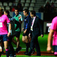 The lights went out at Stade Jean Bouin shortly before the Top 14 match between Stade Francais and Toulon