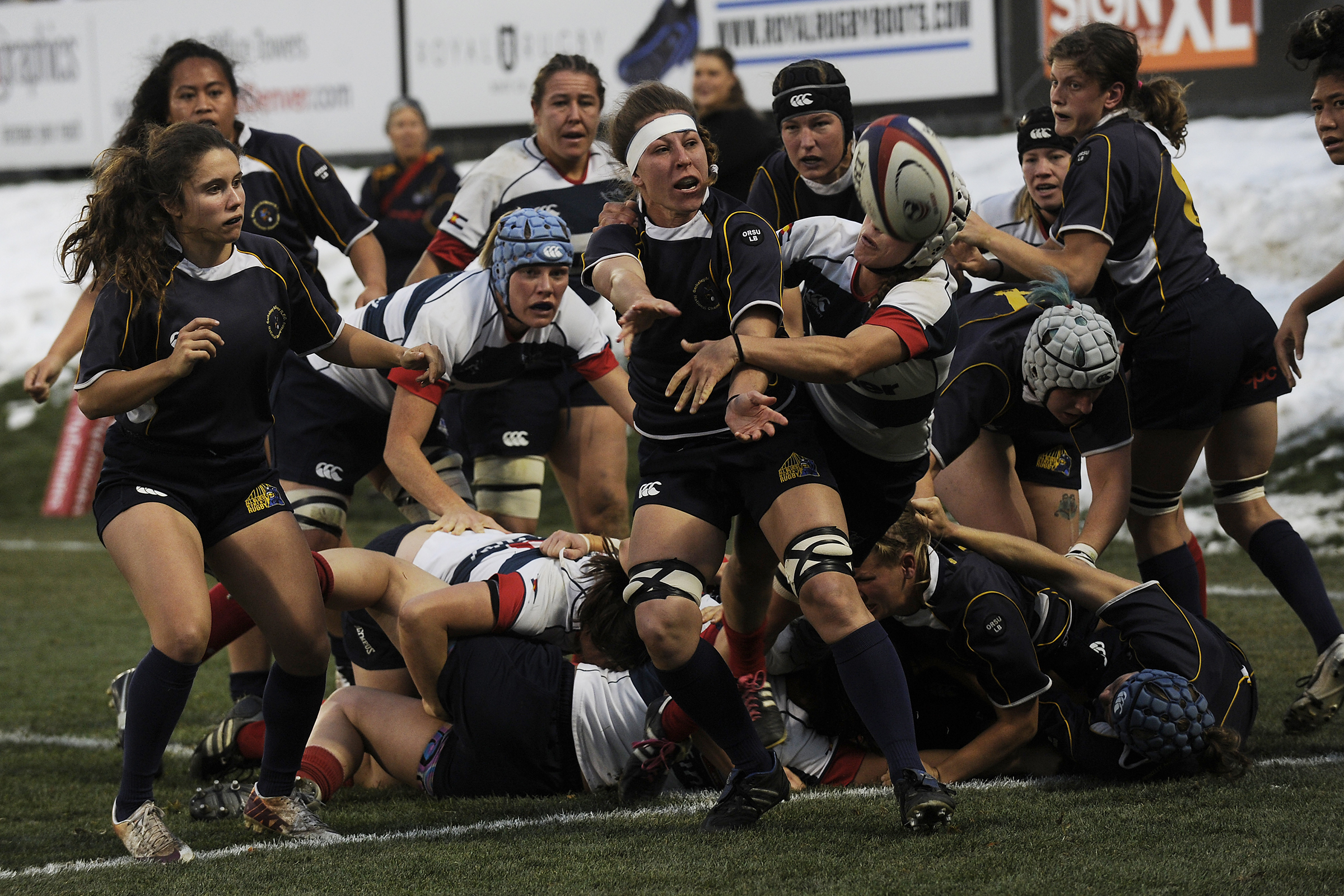 GLENDALE, CO - NOVEMBER 15: Lady Raptors vs New York Rugby Club during the semi-finals at Infinity Park in Glendale, Colorado on November 15, 2015. (Photo by Seth McConnell)