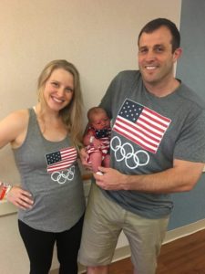 New USA Rugby CEO Dan Payne with wife Kelly and newborn son Wesley. 