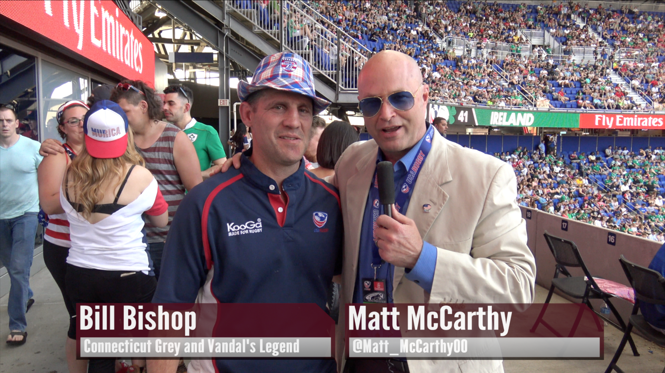 USA Rugby vs Ireland, Bill Bishop with Matt McCarthy of Rugby Wrap Up