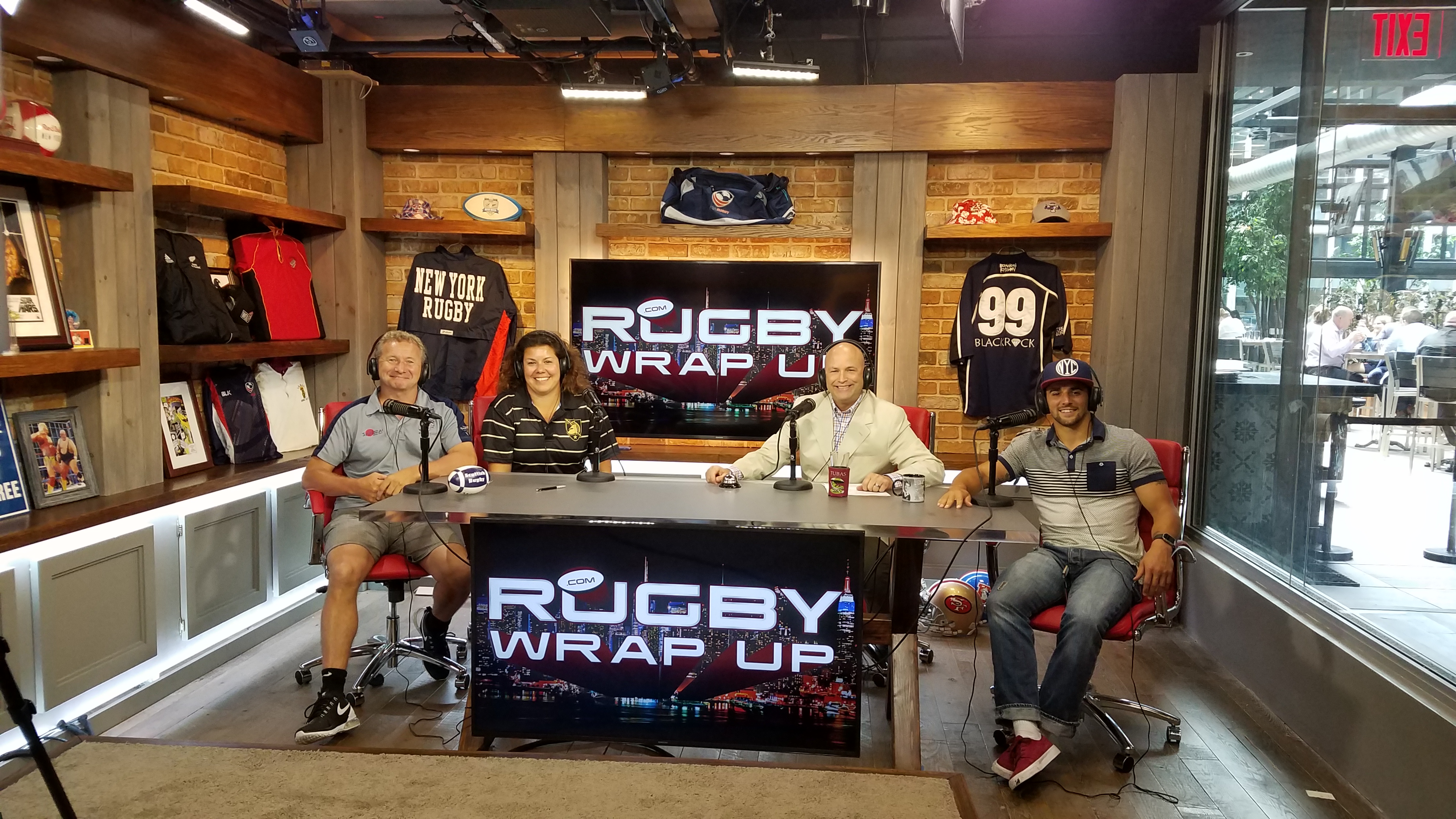 USA Eagles Lara Vivolo, & Nate Augspurger, Rugby Canada's Mark Winokur, Rugby Investor James Kennedy, 7s Coach Steve Lewis