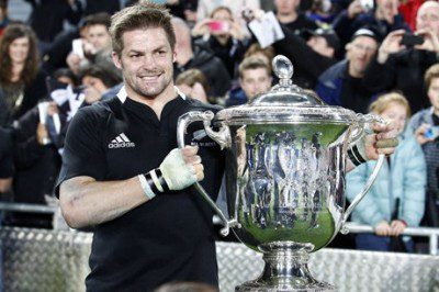 Richie McCaw with the Bledisloe Cup