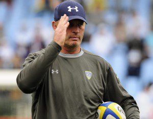 These aren't the players you're looking for... Outgoing Clermont coach Vern Cotter tries Jedi mind control during a match