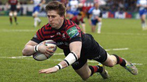 David Strettle scored a hat-trick for Saracens as they destroyed Connacht