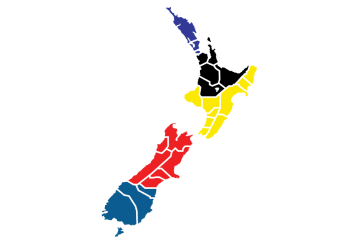New Zealand Super Rugby Franchise Areas
