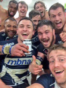 Sale became the latest club to get in on the selfie craze after their upset of Northampton