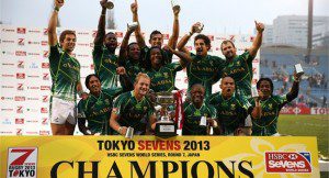 the 2013 Winners of the Tokyo 7s: South Africa
