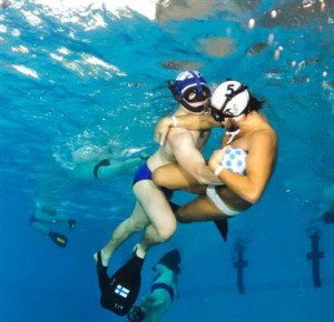 Turns out there is a sport called Underwater Rugby.