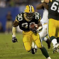 Ahman Green is the Green Bay Packers holds the franchise record for rushing yards.