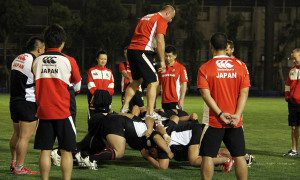 Japan's new scrum Marc dal Maso, working on stability and showing why Japan's scrum is no longer  to be taken lightly