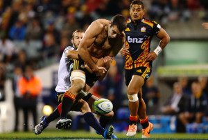 Nick Crosswell of the Chiefs decided he didn't need his jersey on their last match.