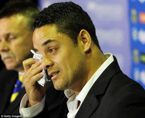 Jarryd Hayne while announcing his decision to leave rugby.