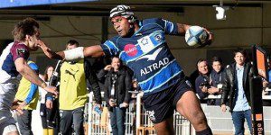 Unstoppable Akapusi Qera scored two tries for 14-man Montpellier against Top 14 opponents Bordeaux