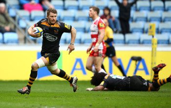 Thomas Young scored two tries for Wasps in their match against Gloucester. 