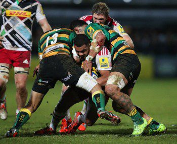 Kyle Sincklair and his Harlequins teammates  had a difficult evening against Northampton