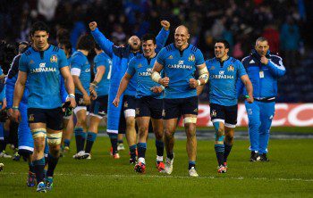 Italy was justifiably jubilant after their win in Scotland. 