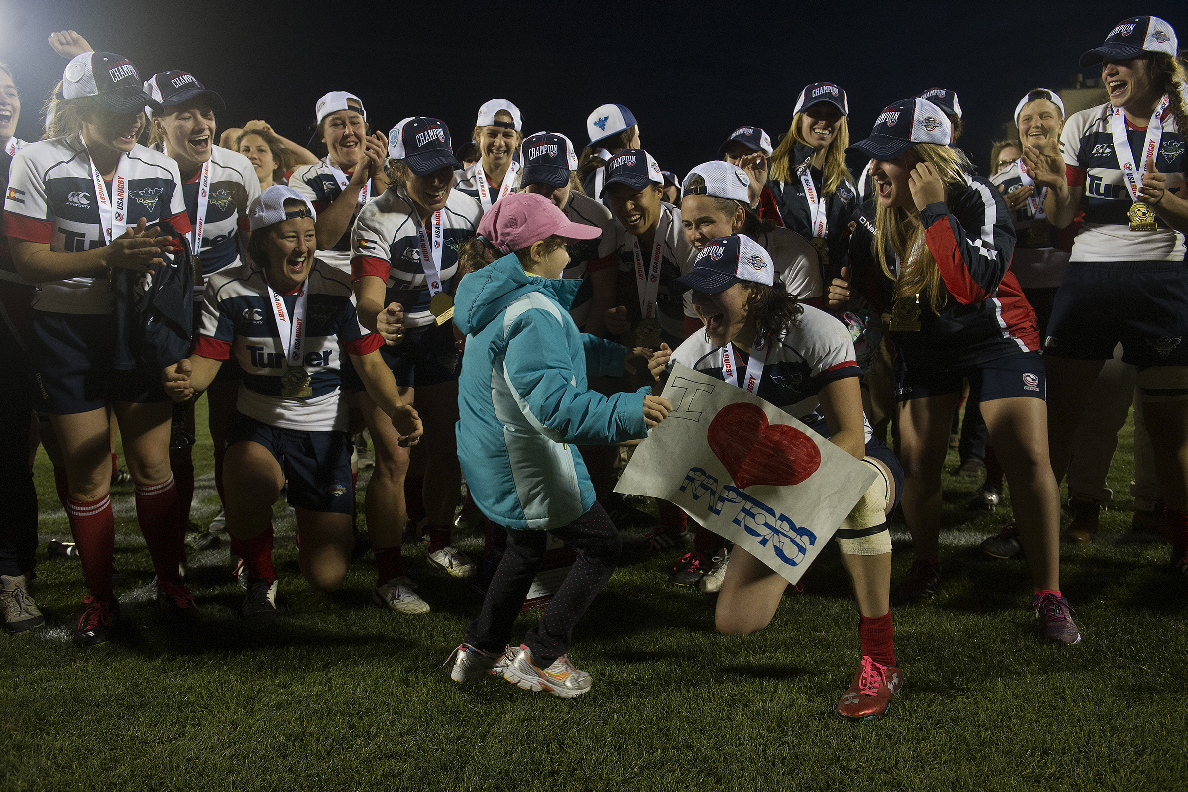 GLENDALE, CO - NOVEMBER 15: Lady Raptors vs New York Rugby Club during the semi-finals at Infinity Park in Glendale, Colorado on November 15, 2015. (Photo by Seth McConnell)