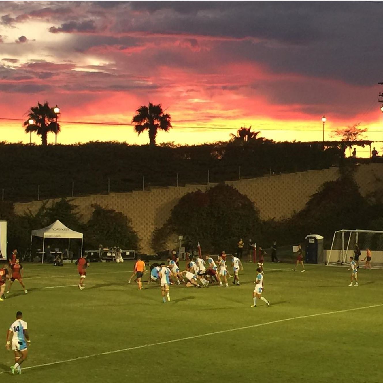 Not a bad backdrop for some Saturday night rugby in San Diego...