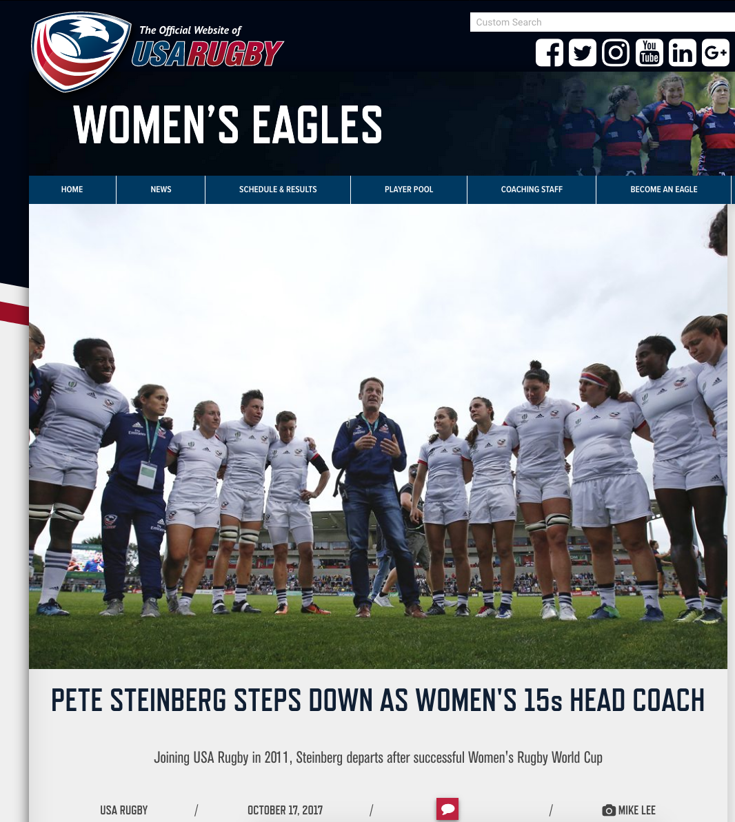 Pete Steinberg, USA Rugby Women's 15s, Rugby_Wrap_Up